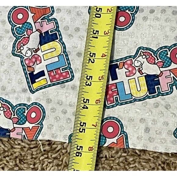 Despicable Me Its So Fluffy Unicorn Fabric VIP Cranston 55" long x 43" wide - Picture 8 of 9